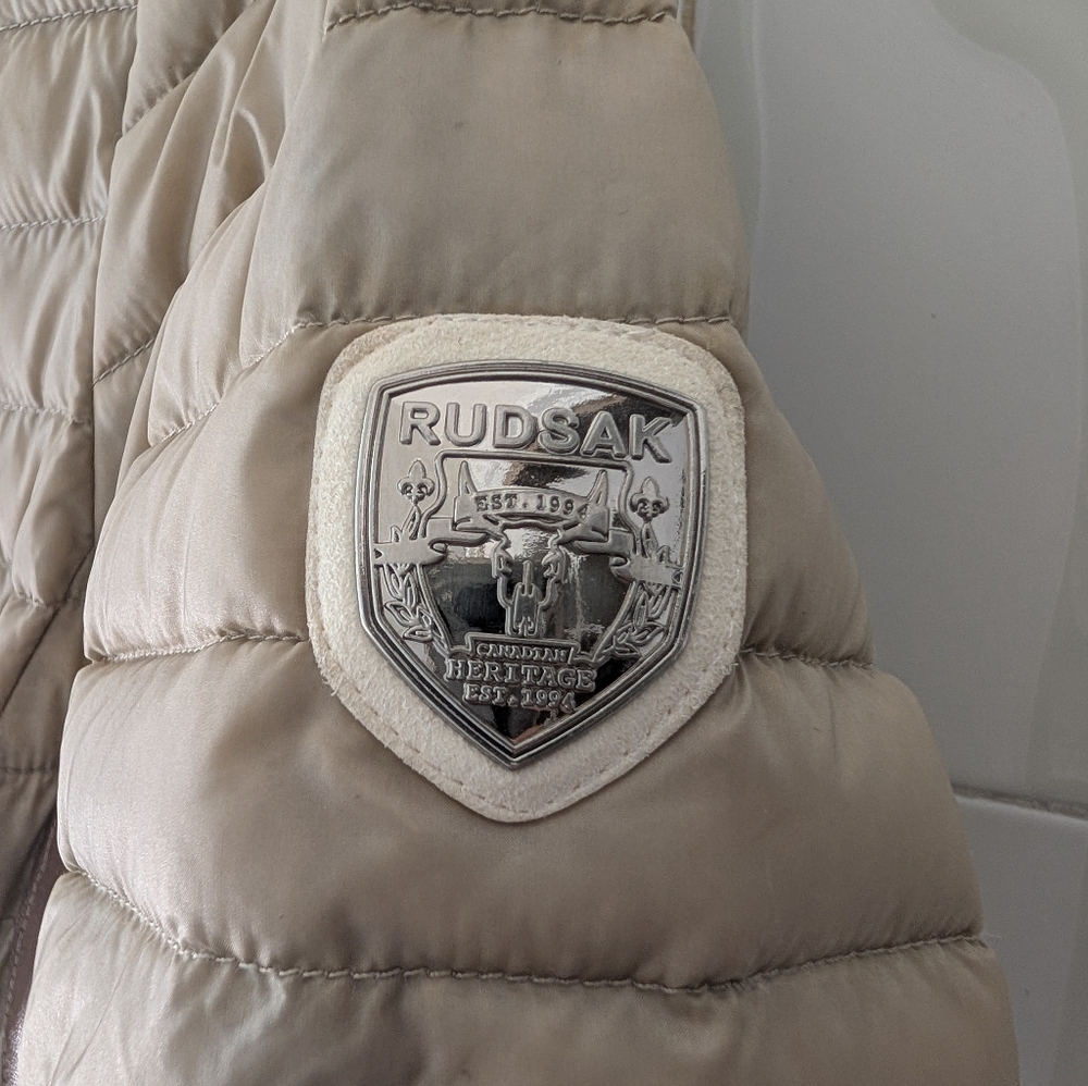RUDSAK Tan Quilted Asymmetric Puffer Jacket - Picture 5 of 12